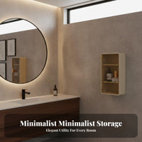 Wall-Mounted Storage Box Waterproof Bathroom Organizer Modern Design for Renters