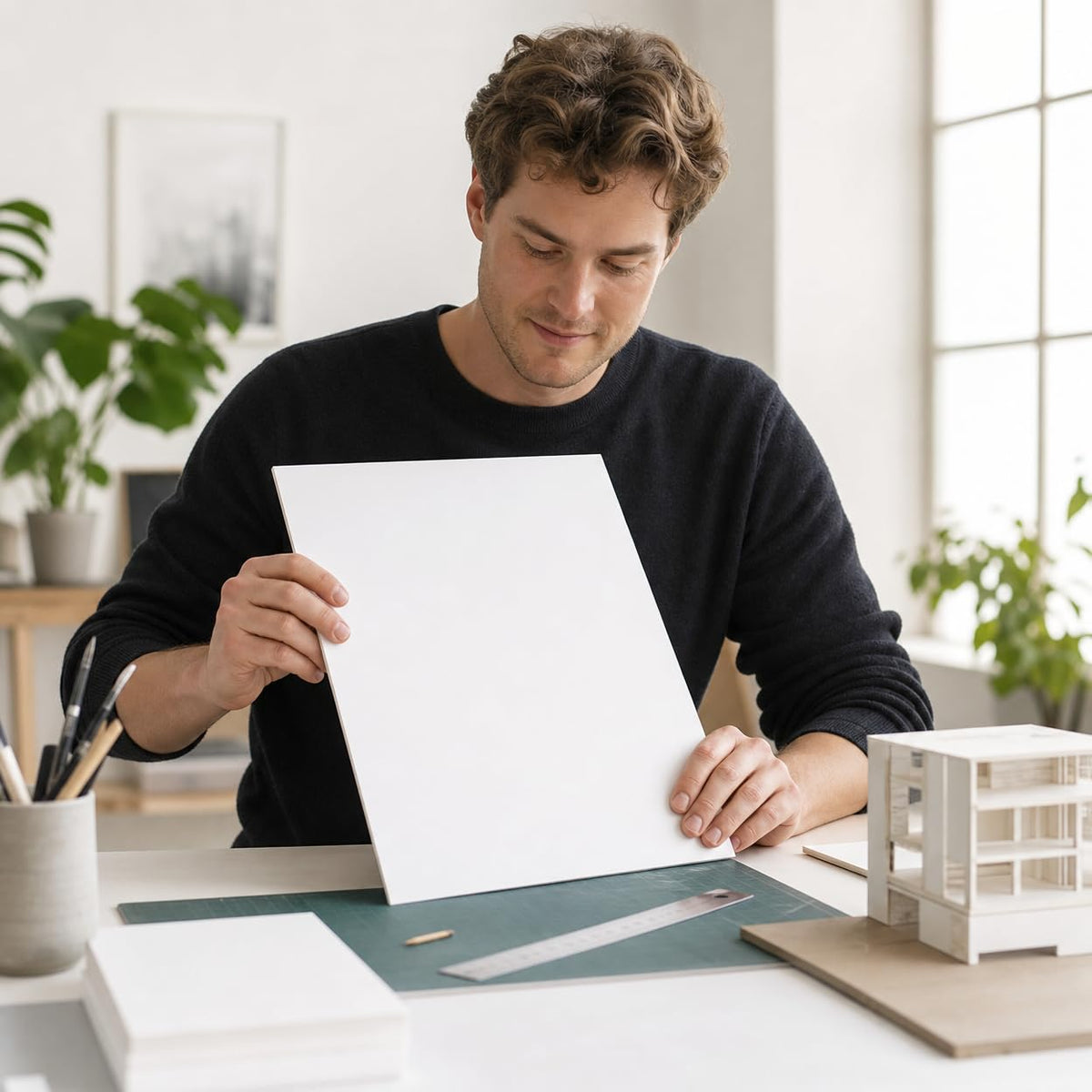Wholesale Single-Sided Matte 1mm Thick A4 White Cardboard 700gsm Smooth All-White Cardstock for Paper Models and Keel Cardboard