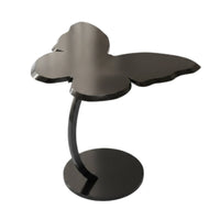 Butterfly Side Table Rounded Pedestal Base Petal Top Table Curved Support Column Home Furniture for Living Room, Bedroom