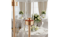 Wedding Candle Holder Gilded Romantic Candle Stand Stable Construction Home Decor for Couples