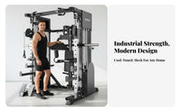 Multi-Functional Guided Barbell Machine Heavy-Duty Steel Frame Commercial Comprehensive Adjustable Complete Guided Barbell Machine for Bodybuilders