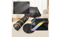 3 Pieces Collapsible Cat Enclosure with Tunnel Breathable Cat Playpen with Tunnel Portable Outdoor for Cats