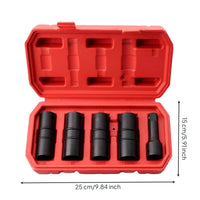 5 Pieces Socket Set Double-Ended Sockets Portable Tire Sockets for Mechanics, Garage