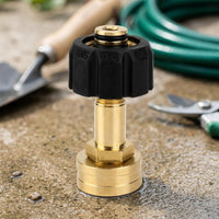 Pressure Washers Power Washer Hose Connector for Water Hose, Heavy Duty Brass Adapter with M22-14 Thread, Easy Grip Fittings, 3/4 Inch Connection