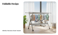 Space-Saving Design Foldable Clothes Drying Rack Portable Collapsible Laundry Drying Rack Indoor & Outdoor Use Collapsible Garment Airer Heavy Duty for Apartment Dwellers, Homeowners, Balcony, Indoors, Small Areas, Outdoors