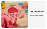 Three-Dimensional Wooden Dinosaur Model Develops Fine Movement Skills Wooden Dinosaur Model Hands-On Play No Glue Required
