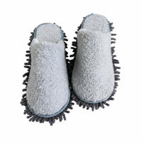 Detachable Mop Slippers Fleece Lined Cozy Floor Cleaning Slippers Time Saving Indoor Footwear for Home