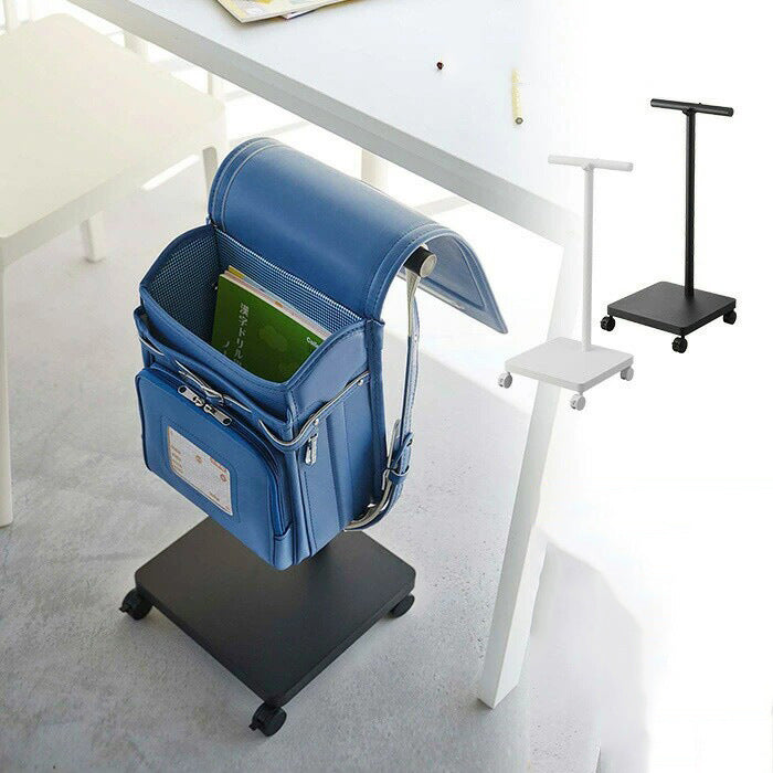 Mobile Backpack Rack, Simple Floor-Standing Storage Shelf with Wheels