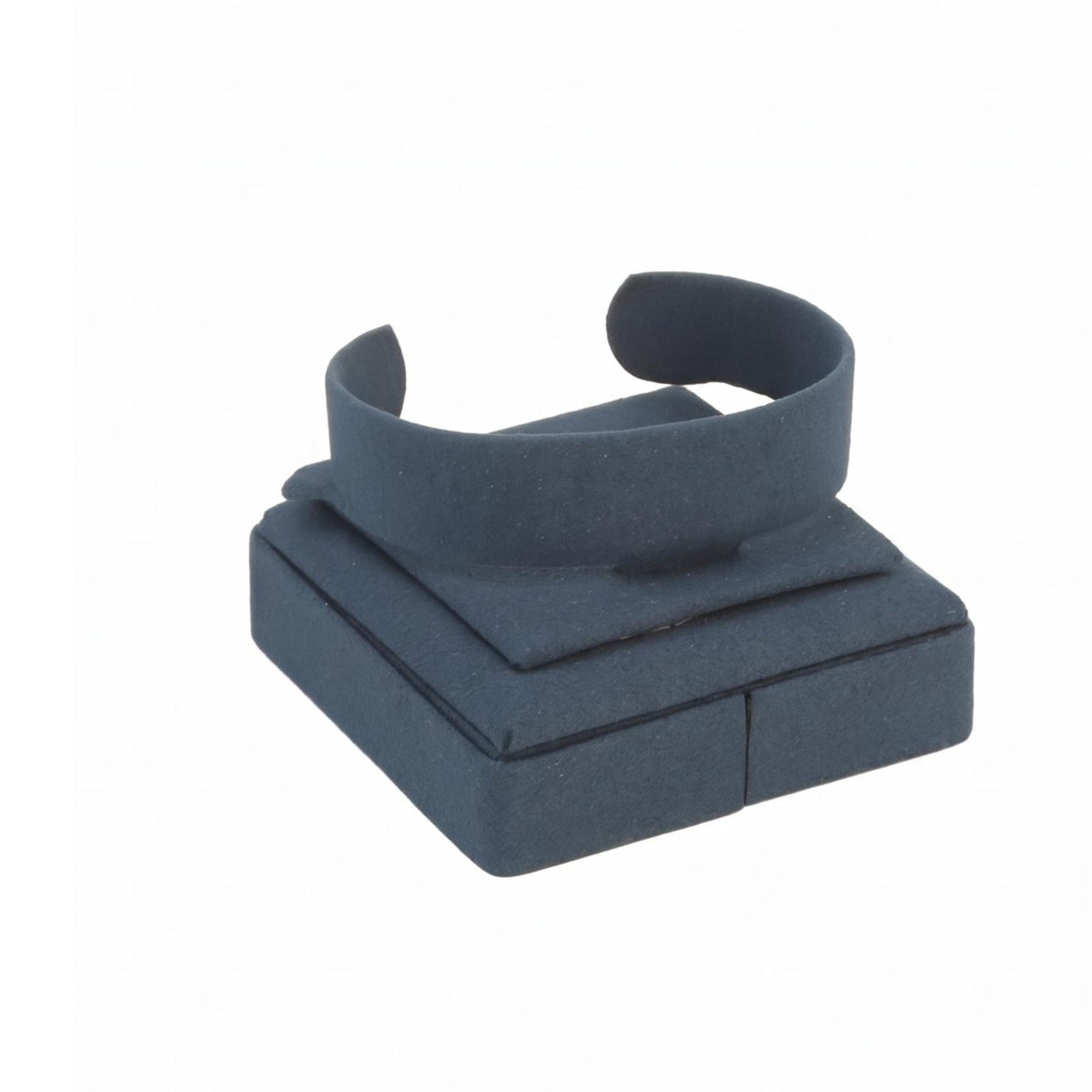 Velvet Jewelry Stand Curved Top Band Holder Display Stand Velvet Jewelry Display Set Stepped Base Bracelet Cushion Holder