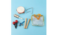 6 Pieces Percussion Instrument Set with Storage Bag Wood Wooden Percussion Instruments Set Educational for Kids, Preschoolers