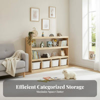 2-in-1 shelf uni-tand Cabinet Rolling Toy Storage Bench Large Capacity children's Furniture Multi-Functional Room Organizer child-safe Design for children, young children, Parents, Playroom, Nursery, Bedroom, Classroom