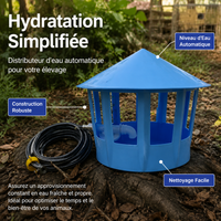 Automatic Chicken Waterer, Small Plastic Water Dispenser, Easy to Clean for Poultry