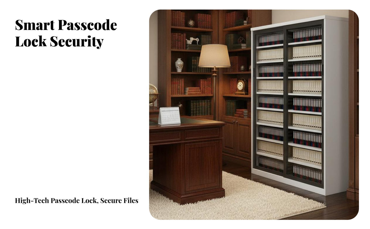 Lockable Sliding Door document Cabinet Glass Display Doors Storage Cupboard long-lasting Construction Office Furniture Adjustable Shelves for Accountants, Secretaries, Home Workers, Archive Room, Library