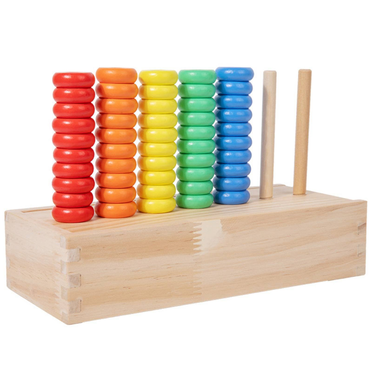 Rainbow Disc Peg Game Educational Rainbow Disc Assembling Game Child-Centered Color Recognition Toy Hand-Vision Coordination