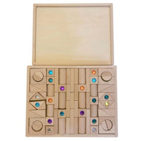128 Pieces Castle Building Brick Set Educational Building Blocks with Jewels Stacking Construction Toy for Young Children, Preschoolers, Playroom