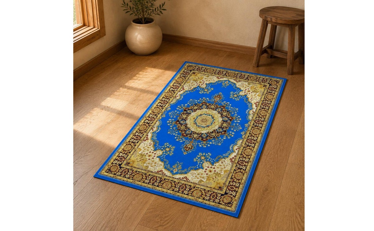 Tassels Velvet Prayer Rug Persian Design Religious Item Gift Ready for Muslims
