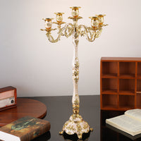 Vintage Candle Holder with Three Heads in Zinc Alloy