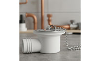 RV Sink Drain with Plug Stainless Steel Strainer Recreational Vehicle Sink Waste Outlet Plumbing Fitting Easy Installation