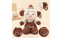 Sheep Doll with Apron Huggable Sheep Stuffed Toy Lamb Stuffed Doll Collectible Lamb Stuffed Animal Portable for Children