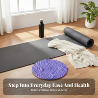 Balanced Firmness Round Silicone Stepping Pad Portable Acupressure Foot Mat Non-Slip Foot Acupressure Mat Interlocking Design for Office Workers, Elderly, Under Desk, Gym