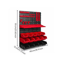 Space-Saving Pegboard Organizer with Bins and Hooks Modular Wall-Mounted Tool Organizer Heavy-Duty Pegboard with Bins Multi-Purpose for Mechanics