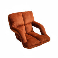 Nursingsupportive Foldable Lounger with Armrests Portable Adjustable spine supportrest Lounger Multi-Functional Lazy Sofa Padded padding for Children, Office Workers, Living Room, Playroom, perusing corner, Meditation