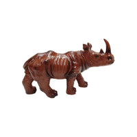 Resin Animal Figurine Carved Wood-Look Figurine Carved Desktop Ornament for Art Collectors, Bookshelf, Office Desk, Mantel