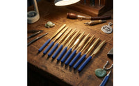 10 Pieces Blue Handle Diamond File Set Long-Lasting Cutting Performance Precision File Kit