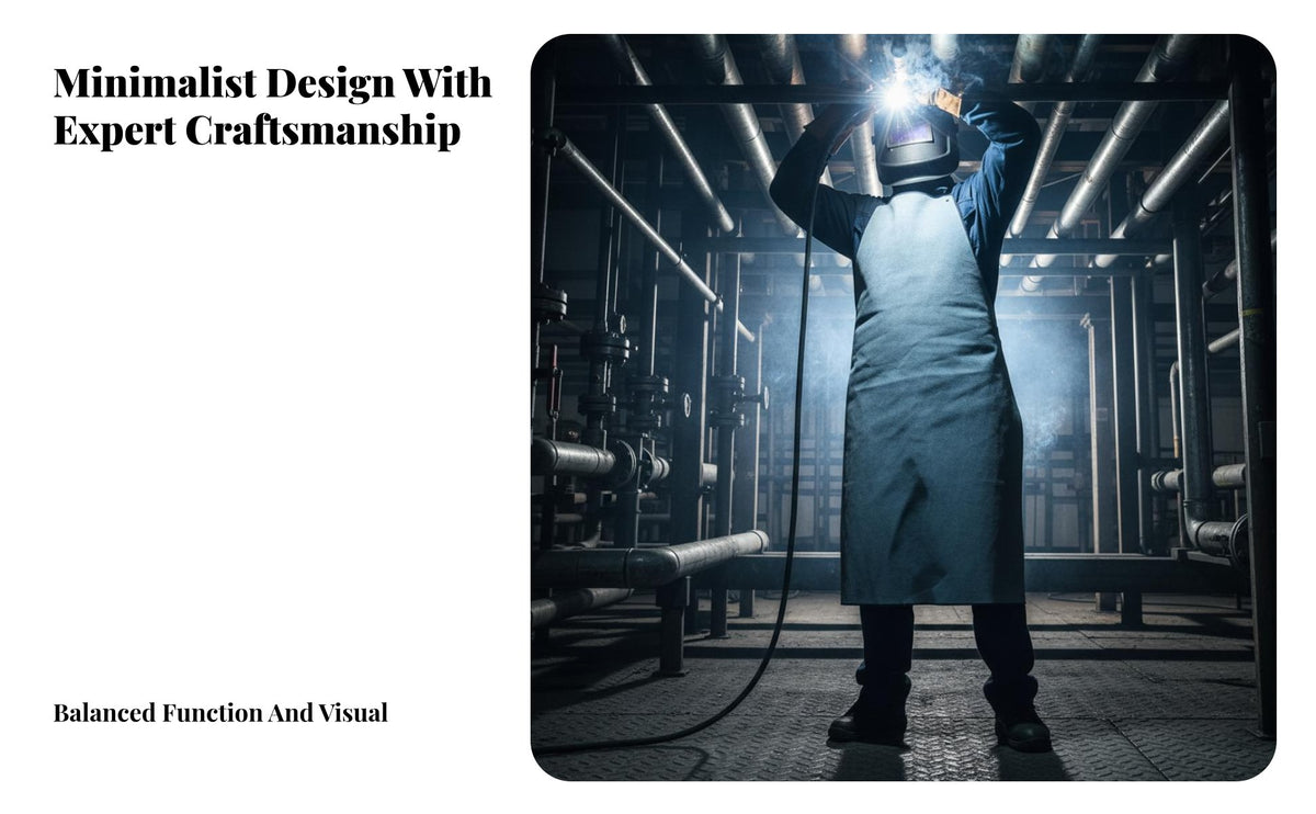 Bovine Leather Welder's Apron Anti-Scald Joining Apron Spatter-Resistant for Metalworkers, Blacksmiths, Workshop, Garage