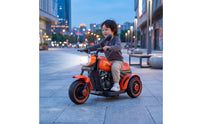 Push-Along Motorcycle Powered Motorcycle with Music 3-Wheel Electric Tricycle for Young Children, Children, Backyard, Park, Playroom