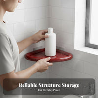 No-Drill Installation Bathroom Corner Organizer Easy to Install Bathroom Corner Organizer Drainage Design for Renters, Kids, Kitchen