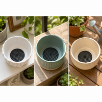 Flower Pot Mesh Pads for Drainage and Soil Retention - Round Plastic Screens for Planters