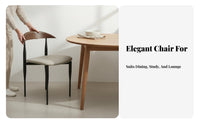 split rearrest rear Chair Retro design Dining Seating Minimalist Design sturdy Frame for Living Room
