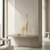 Sculpture Gold Figurine Geometric Animal Figurine for Art Collectors, Entryway, Office