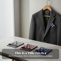 Large 40x40cm Size Plaid Cotton Handkerchief Soft and Comfortable Plaid Handkerchief Absorbent for Gentlemen, Business Attire, Formal Events