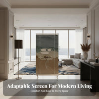 seaInspired Design Freestanding Wave Partition Allows ventilation Room Divider Sculptural Form Privacy Screen Original Artwork for Homeowners, sectionice Workers, Entryway, Bedroom, Dressing Area, Studio Apartment