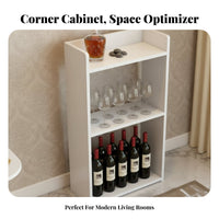 Tall Corner Unit with Shelves and Cabinet Space-Saving Triangular Storage Unit Versatile Home Design Furniture for Home Dwellers, Living Room