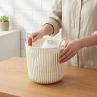 Slatted Laundry Basket Openwork Small Laundry Basket Easy to Carry