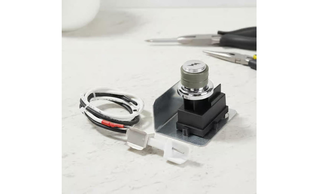 Ignition Module Kit Ceramic Spark Tip Push Button Spark Ignitor Mounting Plate Grill Replacement