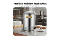 Double Layer Insulation Stainless Steel Water Boiler Anti-Dry Overheat Protection Electric Insulated Barrel Multi-Functional Large Capacity Thermal Pot Temperature Control for Restaurant Owners, Event Organizers, Cafeteria, Hotel, Buffet, Catering Events