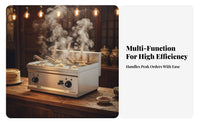Electric Countertop Pasta Cooker Multifunctional Cooking Commercial Noodle Boiling Machine High Efficiency Multi-Basket Pasta Boiler for Chefs, Hotel