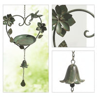 Heart Bird Feeder Decorative Hanging Bird Feeder Antique Green Rustic for Gardeners, Garden, Yard