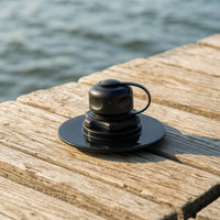 Inflation Fitting with Tethered Cap Black Inflation Fitting Easy to Turn Replacement Air Valves for Surfing Kites