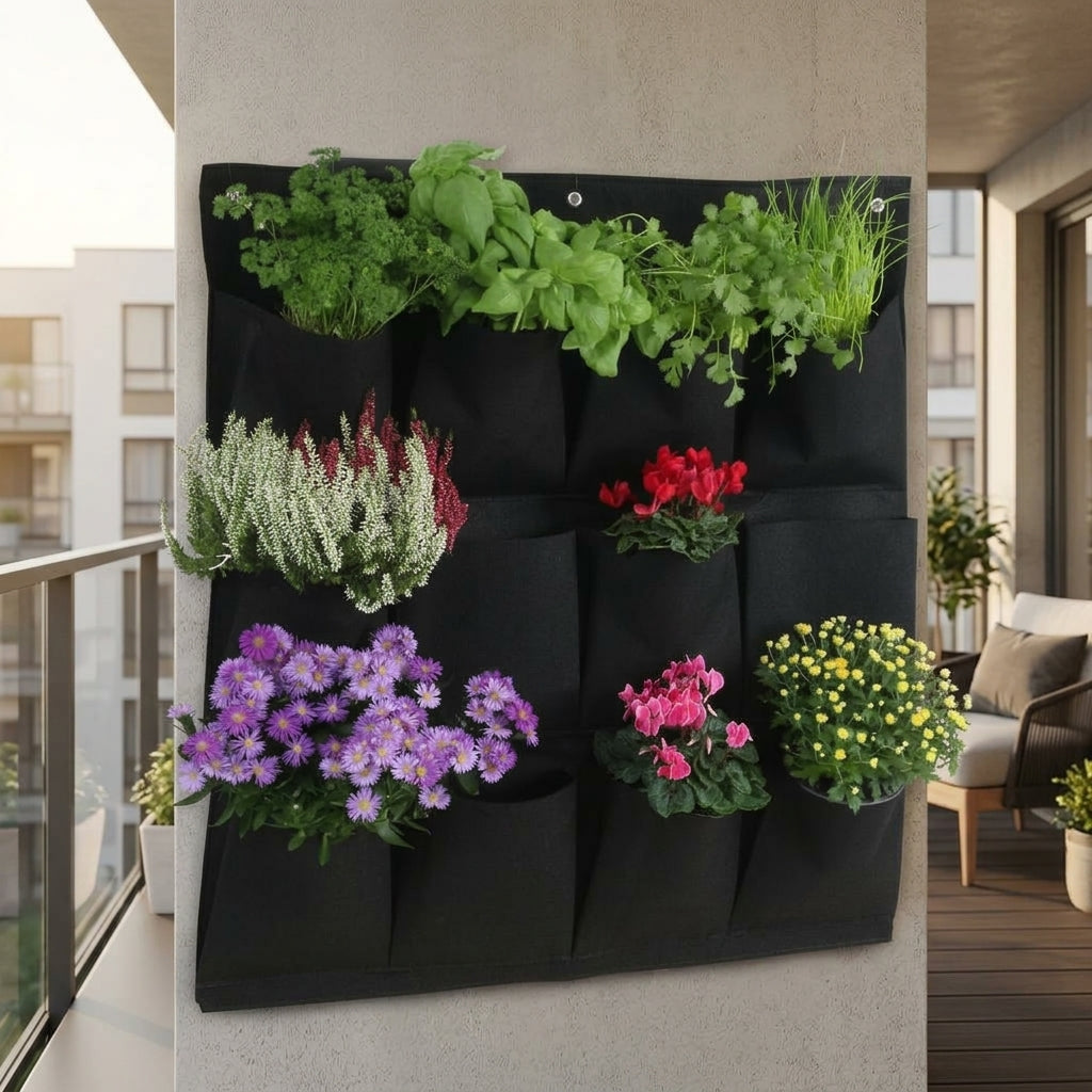 Home Decoration Strawberry Planter with 25 Pockets, Non-Woven Grow Bags for Hanging Plants, European Style Hanging Vegetable Planter, 1pc