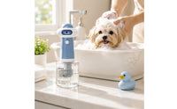 Dog Shampoo Foaming Device with Button Electric Pet Shampoo Dispenser Cat Bath Bubble Maker for Groomers