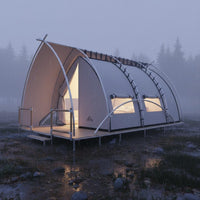 Outdoor Camping Villa Waterproof Steel Frame Tent House Water Repellent Luxury Cabin Tent for Campsite Managers, Hoteliers, Campsites