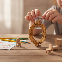 Miniature European Style Photo Frame for DIY Crafts and Dollhouse Decor