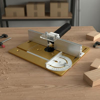 Multi-Functional Woodworking Benchtop Router Table Adjustable Fence Trimmer Flip Board Easy Installation for Woodworkers, Workshop, Garage