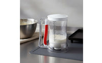 Large Capacity Pancake Batter Dispenser Thickened Material Pancake Batter Pourer Portion Control Handheld Dispensing Cup Wide Mouth Opening for Chefs, Bakers, Beginners, Restaurant, Bakery