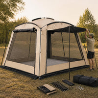 Outdoor Camping Tent for 6-8 People, Double Layer Sunscreen Rainproof, Thickened for Travel and Home Use